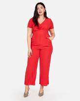 Thumbnail for your product : Express Twist Front V-Neck Jumpsuit