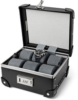 Thumbnail for your product : Globe-trotter Croc-Effect Leather-Trimmed Watch Case