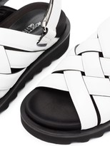 Thumbnail for your product : Rosetta Getty Woven Leather Flat Sandals