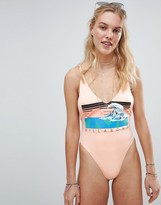 Thumbnail for your product : Billabong 80's Retro Peach Swimsuit