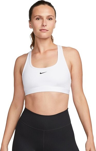 Nike Women's Volleyball Swoosh Light Support Sports Bra XSmall White/Black