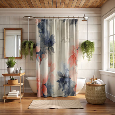 Classic Scrolls - Premium Shower Curtain