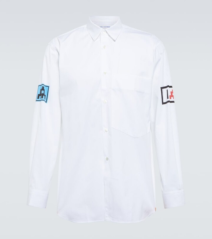 Comme des Garçons Shirt Printed cotton poplin shirt