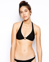Thumbnail for your product : Warehouse Halter Bikini Top With Ring Detail