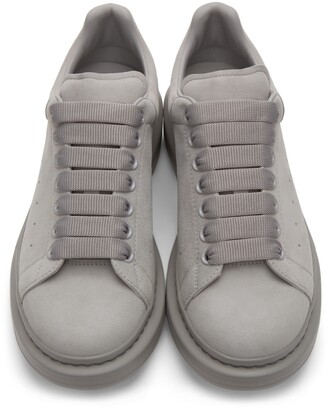 alexander mcqueen grey suede