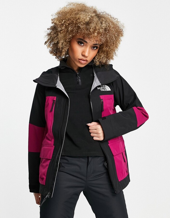 The North Face Freeride 3L ski jacket in black/pink - ShopStyle