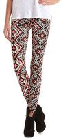 Thumbnail for your product : Charlotte Russe Cotton Tribal Print Leggings