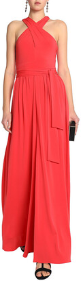 Halston Cutout Knotted Stretch-jersey Gown