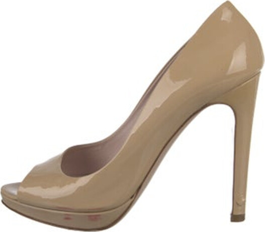 miu miu patent leather platform pumps