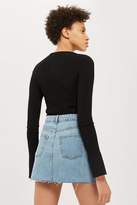 Thumbnail for your product : Topshop PETITE High Waisted Denim Skirt