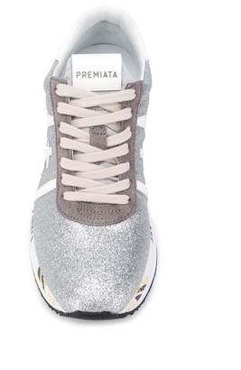 Premiata Conny glittered platform sneakers