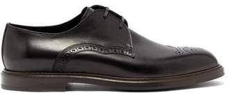 Dolce & Gabbana Wingtip Leather Derby Shoes - Mens - Black