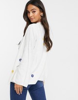 Thumbnail for your product : Wild Honey oversized cardigan with embroidered flowers