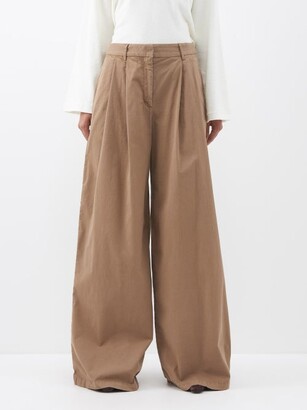 NILI LOTAN Corette cotton-blend velvet straight-leg pants