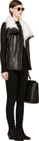 Thumbnail for your product : Helmut Lang Petal Leather Fur Lined Vest