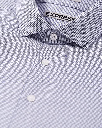 Express Slim Micro Print Jacquard Dress Shirt
