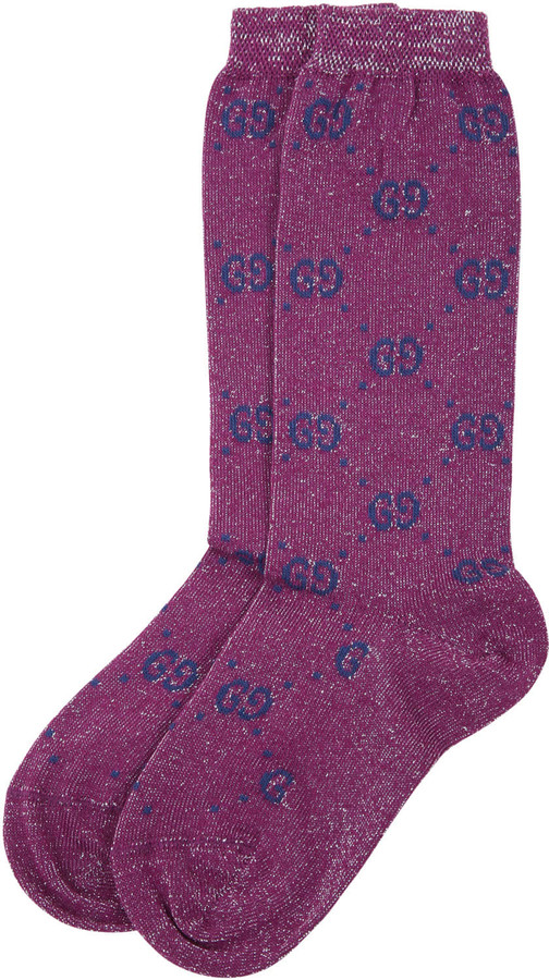purple gucci socks