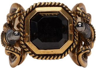 Alexander McQueen Gold Snake and Dagger Ring
