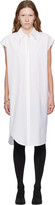 White Button Midi Dress 