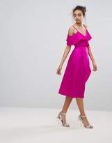 Thumbnail for your product : Warehouse Occasion Ruffle Wrap Dress