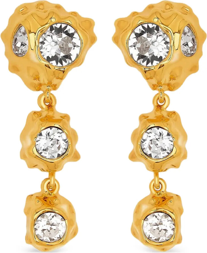 Oscar de la Renta Crystal-Embellished Earrings