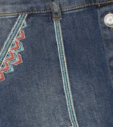 Thumbnail for your product : Bonpoint Exie embroidered denim skirt
