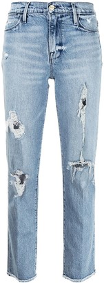 Frame Ripped Slim-Fit Jeans