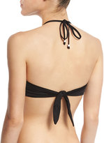 Thumbnail for your product : Letarte Gathered Halter Swim Top, Black