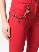 Thumbnail for your product : Elisabetta Franchi Charm-Detail Denim Jeans