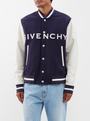 Givenchy Logo-appliqué Felt And Leather Varsity Jacket