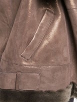 Thumbnail for your product : Lorena Antoniazzi Metallic Leather Biker Jacket