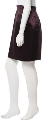 Jil Sander Satin Knee-Length Skirt