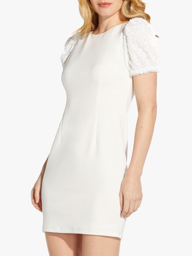 adrianna papell white dress