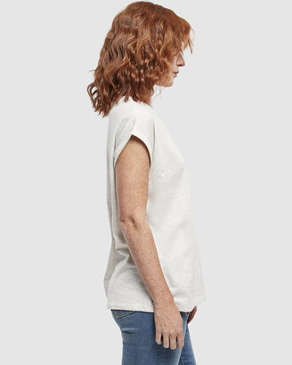 Urban Classics Women's Grey Basic T-Shirts - UC Ladies Extended Shoulder Tee