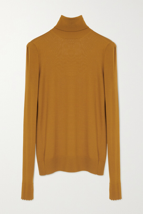 mustard yellow turtleneck sweater