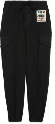 Gucci Herringbone cotton cargo trousers