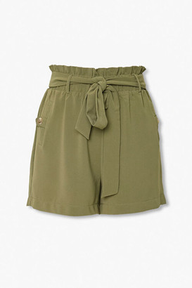 olive high waisted shorts