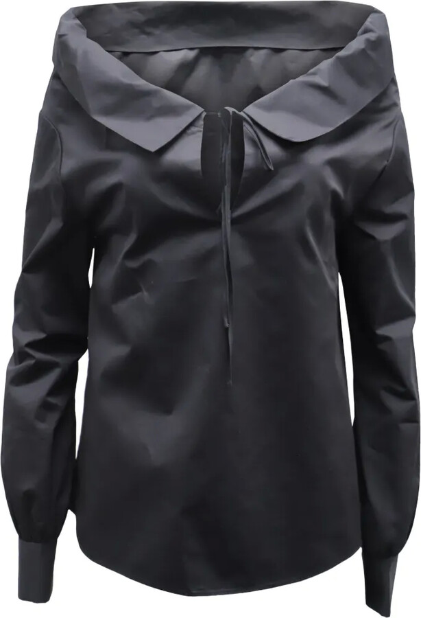 Co Long-Sleeve Boat-Neck Top