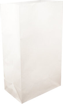 LumaBase Paper Luminaria Bags, White - 100 Count