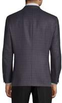 Thumbnail for your product : Brioni Grid Wool-Blend Suit Jacket
