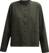 Thumbnail for your product : Eileen Fisher Crinkled Button-Down Organic Cotton Jacket