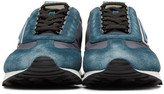 Thumbnail for your product : Prada Blue and Navy Suede Sneakers