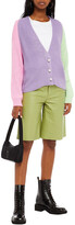 Thumbnail for your product : Olivia Rubin Color-block ribbed-knit cardigan