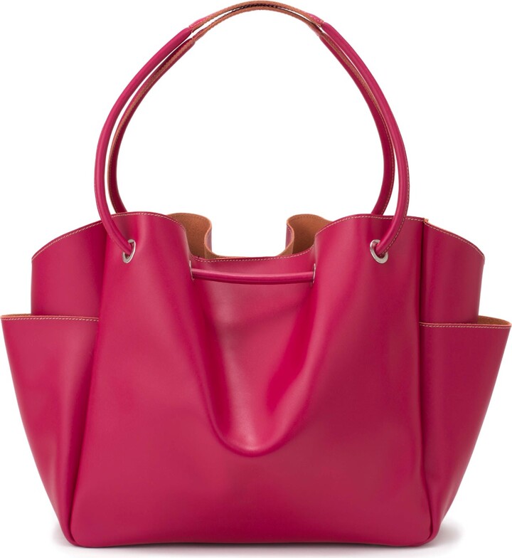 Alexandra de Curtis Stella Large Leather Shoulder Tote Bag Pink ShopStyle