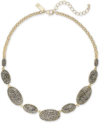 INC International Concepts Gold-Tone Pavé Oval Statement Necklace, Created for Macy's