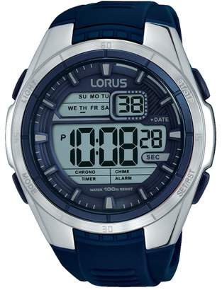 Lorus - Unisex Blue Silicone Strap Digital Watch