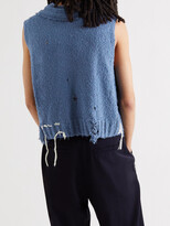 Thumbnail for your product : Ader Error Distressed Cotton-Blend Sweater Vest
