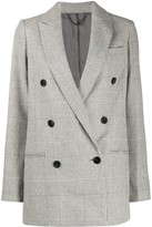 Thumbnail for your product : AllSaints Double Breasted Check Pattern Blazer