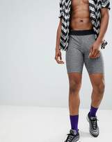 Thumbnail for your product : ASOS DESIGN festival megging shorts in silver