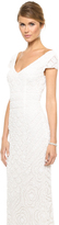Thumbnail for your product : Theia Lilia Cap Sleeve Beaded Gown